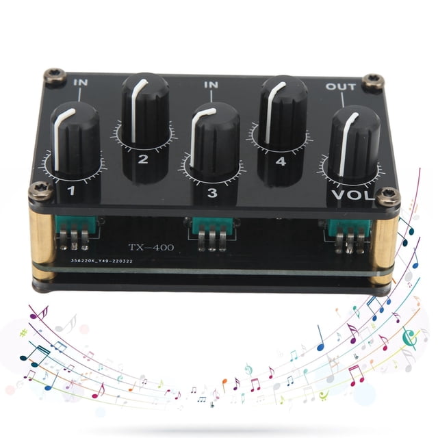 Mini Sound Board Console, Audio Mixer Acrylic Metal Portable for Home Use