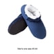 thumbnail image 4 of Zapatillas gruesas Qarigey para hombre sandalias cálidas de felpa negro, 4 of 6