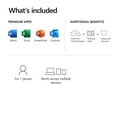 thumbnail image 4 of Microsoft 365 Personal English | 12-Month Subscription, 1 person | Premium Office apps | 1TB OneDrive cloud storage | PC/Mac Keycard, 4 of 7