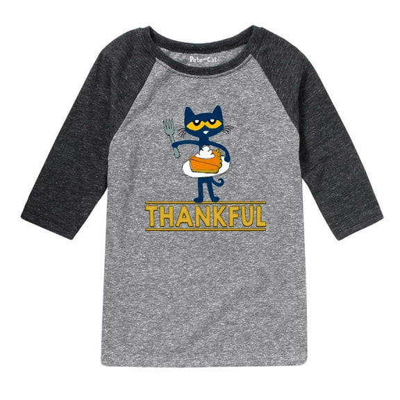 Pete The Cat - Thankful Pumpkin Pie Kids - Toddler And Youth Raglan