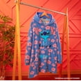 thumbnail image 2 of Sudadera con capucha Disney Stitch Fleece para mujer azul/rosa, 2 of 6
