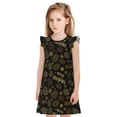 thumbnail image 1 of Balery Gold Pinecone Merry Christmas Camisón de princesa para niñas, pijama de algodón con mangas abullonadas, suave y bonito.-XX-Large, 1 of 6