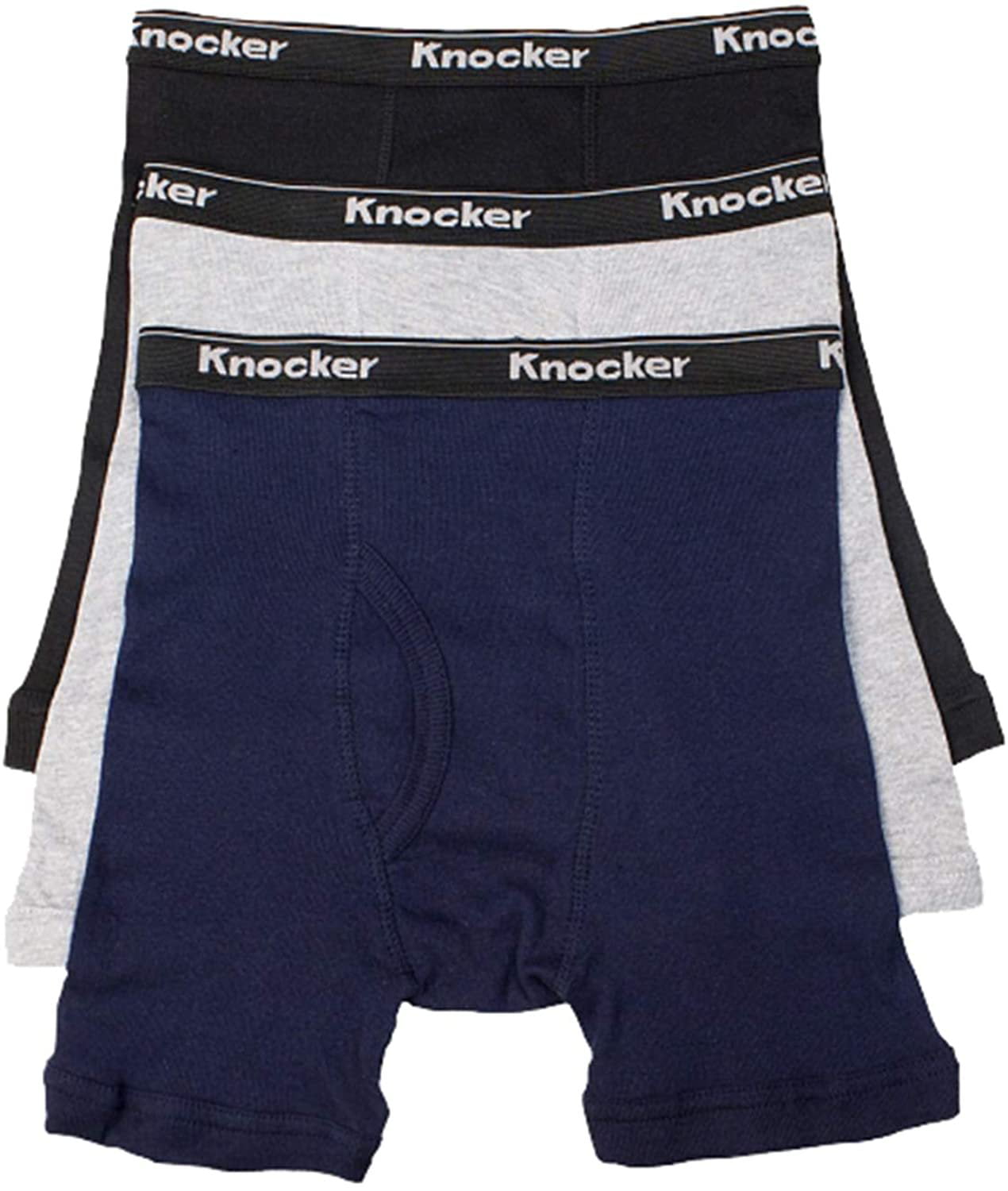 6 pcs Knocker Big Kid Teenager Boy's Color 100% Boxer Briefs S-XL ...