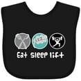 thumbnail image 3 of Inktastic Weightlifting Eat Sleep Lift Sports Boys Baby Bib, 3 of 4