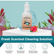 STEAM AND GO Demineralized Water Floor Cleaner Solution for Steam Mops, Tropical Bloom, 32 fl oz