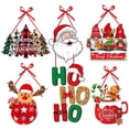 thumbnail image 4 of Colgante de puerta con diseño de feliz Navidad, colgante para fiesta de Año Nuevo, adorno para árbol de Navidad, Papá Noel, muñeco de nieve, decoración navideña para el hogar, 4 of 5