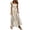 a-308Beige87, variant on Womens Square Neck Sleeveless Maxi Dress With Gingham Plaid Print Smocked Bodice Ruffle Straps Tiered Skirt Dress For Beach Vacations Dates Casual Summer Outings Versatile Dress
