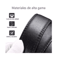 thumbnail image 3 of Cinto Elegante para Hombre diseño de triángulos PU 110 cm Lab.G, negro, 3 of 5