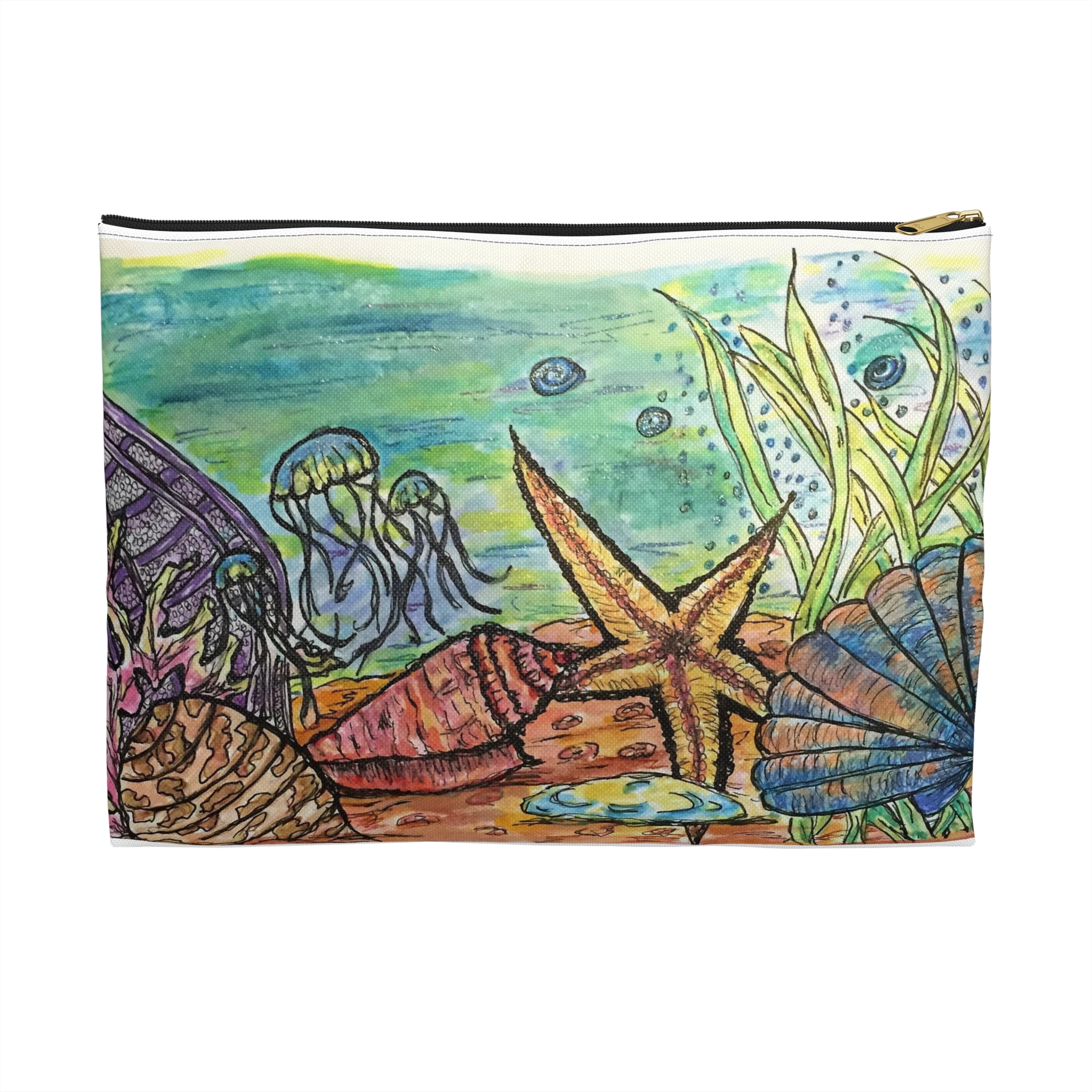 Under Water Fun Pouch  - Durable and Versatile Cosmetic Bag or Pencil Case