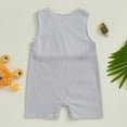 thumbnail image 4 of Sopiago Baby Boy Summer Clothes Sleeveless Embroidery Dinosaur Striped Retro Romper Romper for Baby Boy Jumpsuit Smocked Shortall (Grey,6-12 Months), 4 of 7