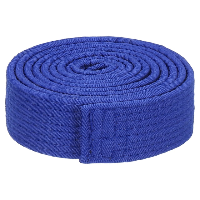 Uxcell Polyester Taekwondo Colored Ranking Belt For Practitioners Blue 1.57"x6.5'