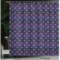 thumbnail image 3 of Ambesonne Moon Phase Shower Curtain, Cartoon Crescent Print, 69"Wx75"L, Indigo Peach and Plum, 3 of 4