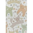 thumbnail image 4 of Coolnut Window Curtain Panels Drapes Cute Cartoon Cats Thermal Insulated Blackout Grommet Printed Window Curtain 2 Panels 84x55 in for Living Room Bedroom, Symmetry, 4 of 5