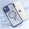 thumbnail image 2 of Dteck Magnetic Case for iPhone 16 Plus,Shockproof Matte PC+TPU Case Compatible with MagSafe Translucent Matte Back Cover Built-in with Smart Touch Buttons for iPhone 16 Plus, Blue, 2 of 8
