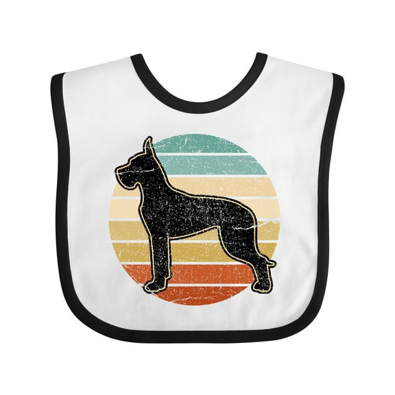 Inktastic Great Dane Dog Retro Sunset Boys or Girls Baby Bib