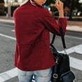 thumbnail image 3 of Yokua Women's Military Windbreaker Jacket Zipper Snap Button Parka Hunting Utility Coat with Pockets, 3 of 7