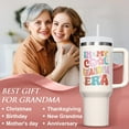 thumbnail image 5 of Gifts for Grandma Mothers Day Gift from Granddaughter Grandchildren Grandkid, 40 OZ Tumbler Unique Grandmother Birthday Gift, In My Cool Grandma Era Insulated Cup for New Nana, Grandmother, Nana, Gigi, 5 of 6