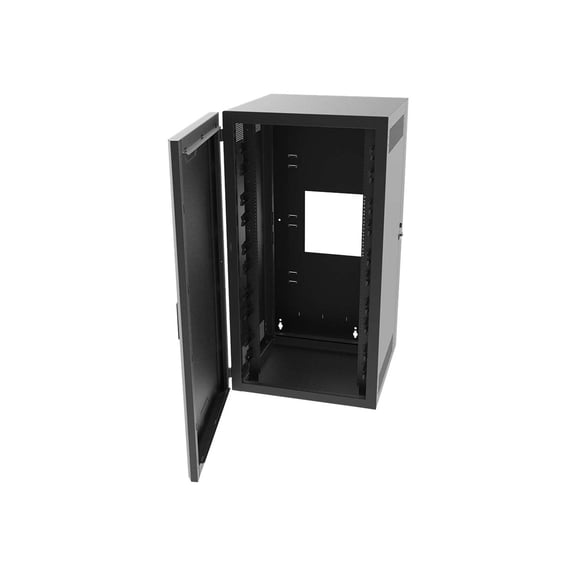 Legrand 12RU Swing-Out Wall-Mount Cabinet with Solid Door - Black - TAA - System cabinet - wall mountable - black - 12U - 23.5"