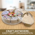 thumbnail image 5 of COOK WITH COLOR Round Snackle Box – 6-Compartment Serving Tray with Lid and Handle, Gold – Kids Lunch Box & Meal Prep Snack Container, 5 of 9