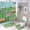 AA, variant on Yellow Camper Van in Mountains Shower Curtain Set Modern Bathroom Decor Mats 4pcs Fabric Bathroom Curtain Slip Floor Rug Toilet Lid