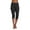 Black, variant on JGNGSHN Womens Knee Length Capris Leggings Cotton Blend 3/4 Yoga Pant for Women Army Green