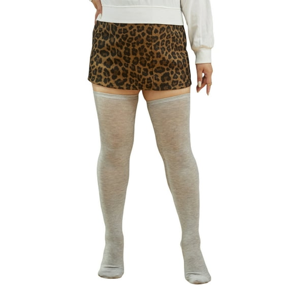 Liacowi Women Plus Size Over Knee Socks for Thick Thighs Spring Thigh High Striped Long Boot Stockings Thin Knee High Socks