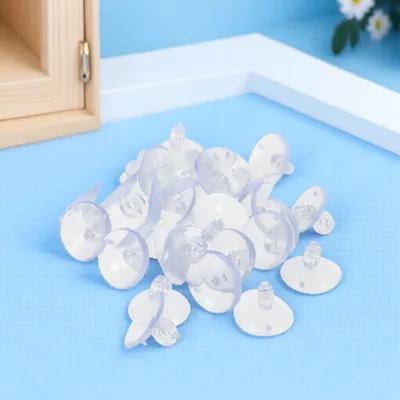 ETHZZLE 200pcs Mini Light Suction Cup Holders String Lights Hanger Transparent Plastic Adhesion for Homeowners