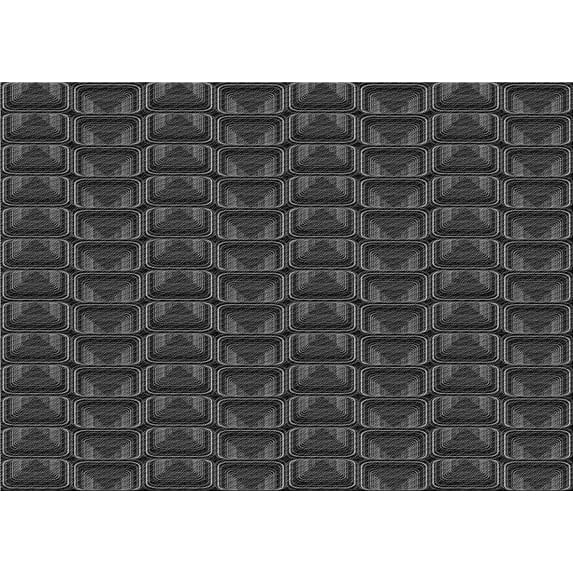 Ahgly Company Machine Washable Indoor Rectangle Transitional Midnight Gray Area Rugs, 7' x 10'