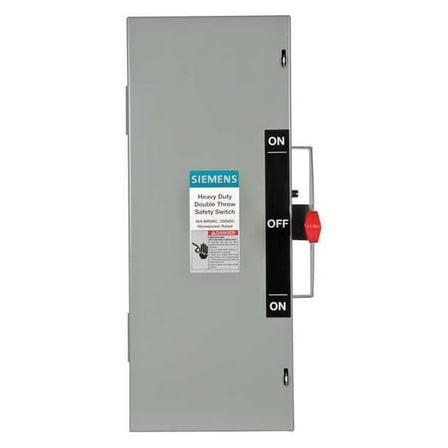 Siemens Safety Switch, Non-Fusible, 30 A, Steel DTNF361