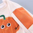 thumbnail image 3 of GYRATEDREAM Toddler Baby Boy Girl Halloween Outfit Pumpkin Long Sleeve Sweatshirt and Pants Set Infant Fall Outfits for 110CM Orange, 3 of 9
