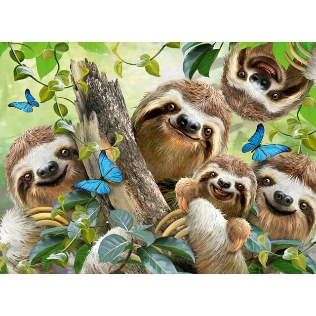 Rompecabezas Ravensburger Sloth Selfie, 500 piezas
