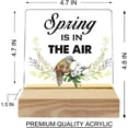 thumbnail image 3 of Spring In The Air Desk Decor,Spring is in The Air Acrylic Plaque Sign with Wooden Stand Table Desk Decor for Farmhouse Home Office Kitchen Tabletop Decor 4x4 Inch, 3 of 7