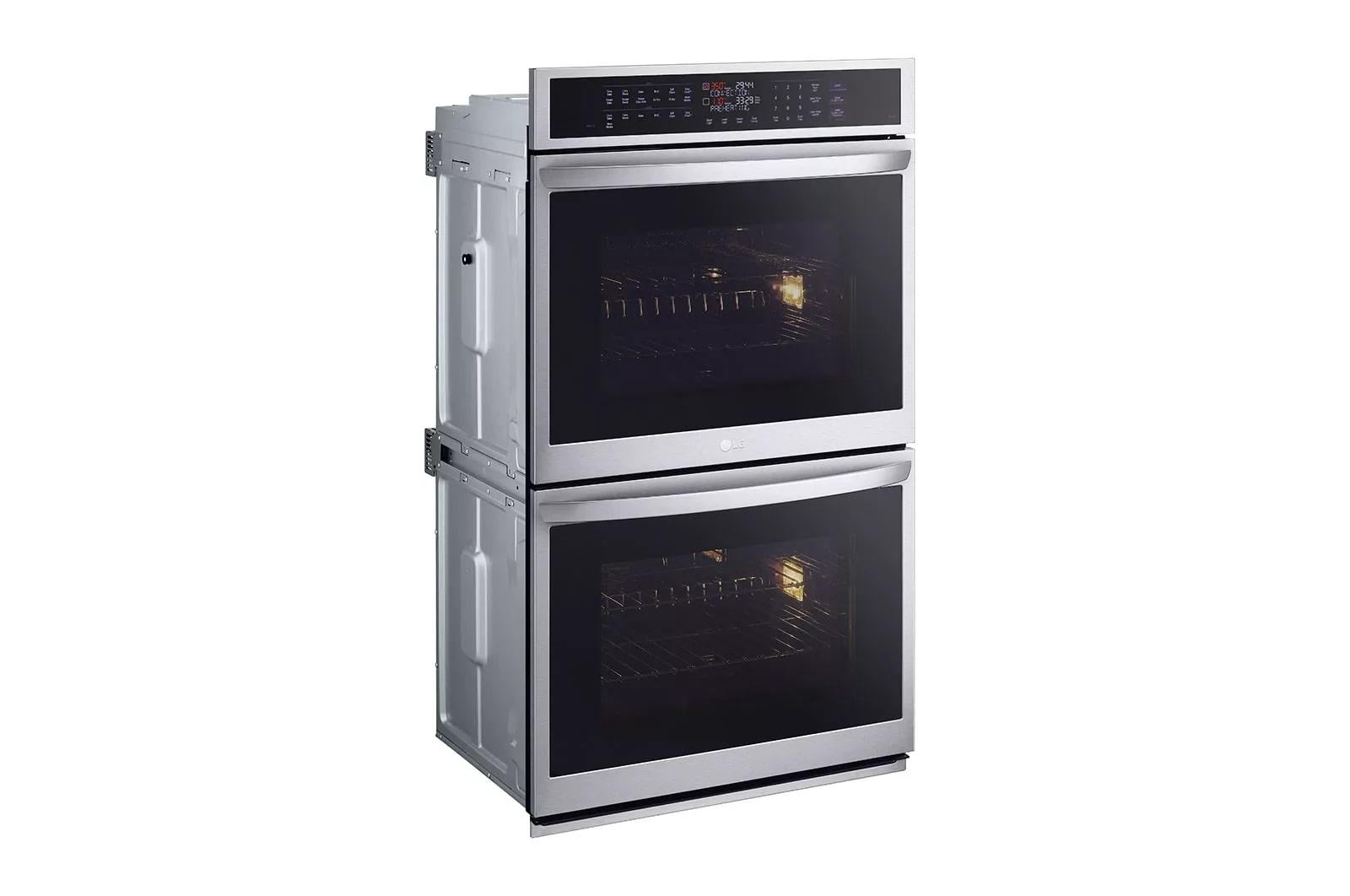 WDEP9427F 9.4 cu. ft. Smart Double Wall Oven with True Convection InstaView Air Fry Steam Sous Vide