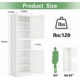 thumbnail image 5 of 19.7"W Freestand Metal Tall and Thin Narrow Storage Cabinet for Kitchen Bathroom Living Room, 5 of 7