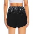 thumbnail image 4 of Goofa Silver Glitter1 Printed Women 2 in 1 Running Shorts,Quick Dry Athletic Workout Shorts,High Waisted Athletic Shorts with Liner Pockets-Large, 4 of 9