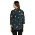 thumbnail image 5 of Inkmeso Fashionable Printed Casual Top For Womens Mandarin Collar Relaxed-Fit Tunic Top, 5 of 7