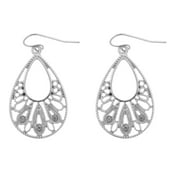 Filagree teardrop earring with stones