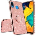 thumbnail image 3 of Compatible for Samsung Galaxy A20 Case, Galaxy A30 Case, SOGA Glitter Diamond Rhinestone TPU Phone Cover with Ring Stand and Lanyard Girls Women Cover (Rose Gold), 3 of 5