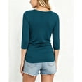 thumbnail image 3 of Women's 3/4 Sleeve Maternity Tops Shirts Ruched Maternity Clothes, 3 of 7