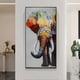thumbnail image 2 of 1pc, Frameless Modern Color Painting, Elephant Canvas Wall Art Abstract Animal Poster, Living Room Wall Paintings, Home Decor Pictures No Frame, 2 of 4
