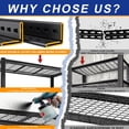 thumbnail image 6 of Garage Shelving Unit 5 Tier, Heavy Duty Metal Storage Rack 2240 lbs, Adjustable Wire Mesh Shelves for Garage Basement Warehouse, Black, 6 of 7