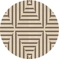 thumbnail image 1 of Ahgly Company Indoor Round Patterned Vanilla Gold Area Rugs, 3' Round, 1 of 6