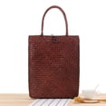 thumbnail image 1 of Nvzi Bolso de hombro tejido, bolso de mano tejido y bolso de cosméticos, bolso de mano tejido elegante para playa de verano, 13 x 0,59 x 17,72 pulgadas, marrón, 1 of 5