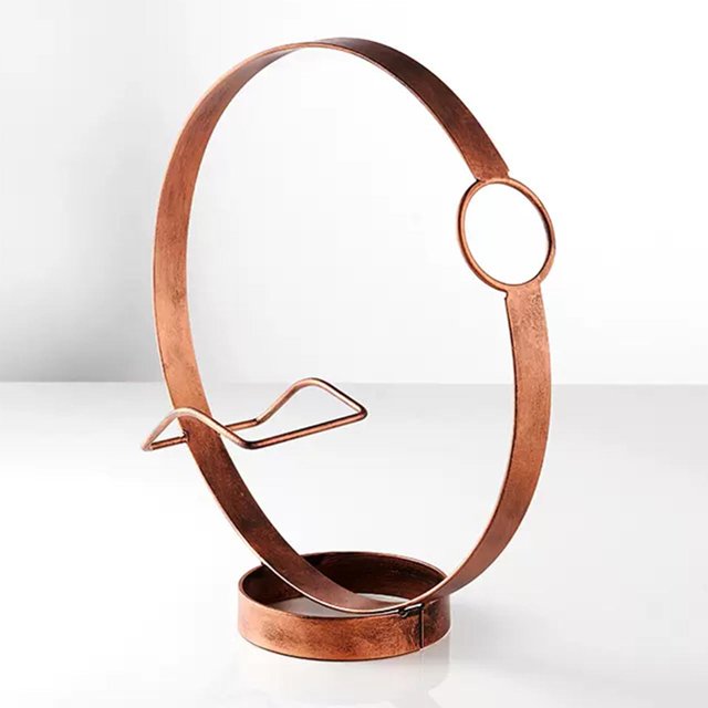 Soporte para exhibición de botellas de licor perfecl Bronce Titular de la botella de vino