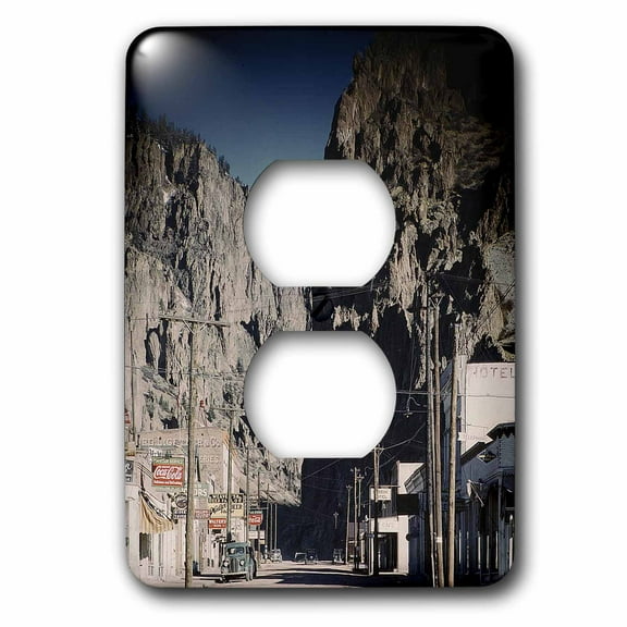 3dRose, Main Street Creede in 1942, 2 plug outlet cover