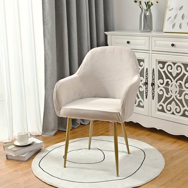 DEKAXID 1 funda de silla de terciopelo elástica contemporánea con banda elástica para cojín en T, funda protectora para muebles para comedor, sala de estar, decoración de oficina, lavable a máquina,