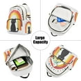 thumbnail image 5 of FORMRS Mini Backpack Purse for Women Travel Daypack Casual Shoulder Bag, Black Cat Rainbow, 5 of 7