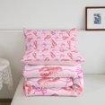 thumbnail image 5 of Manfei Nautical Bowtie Queen Comforter Set,Lobster Wave Comforter Sets Queen,Pink Reversible,3pcs,1 Comforter and 2 Pillowcases, 5 of 7