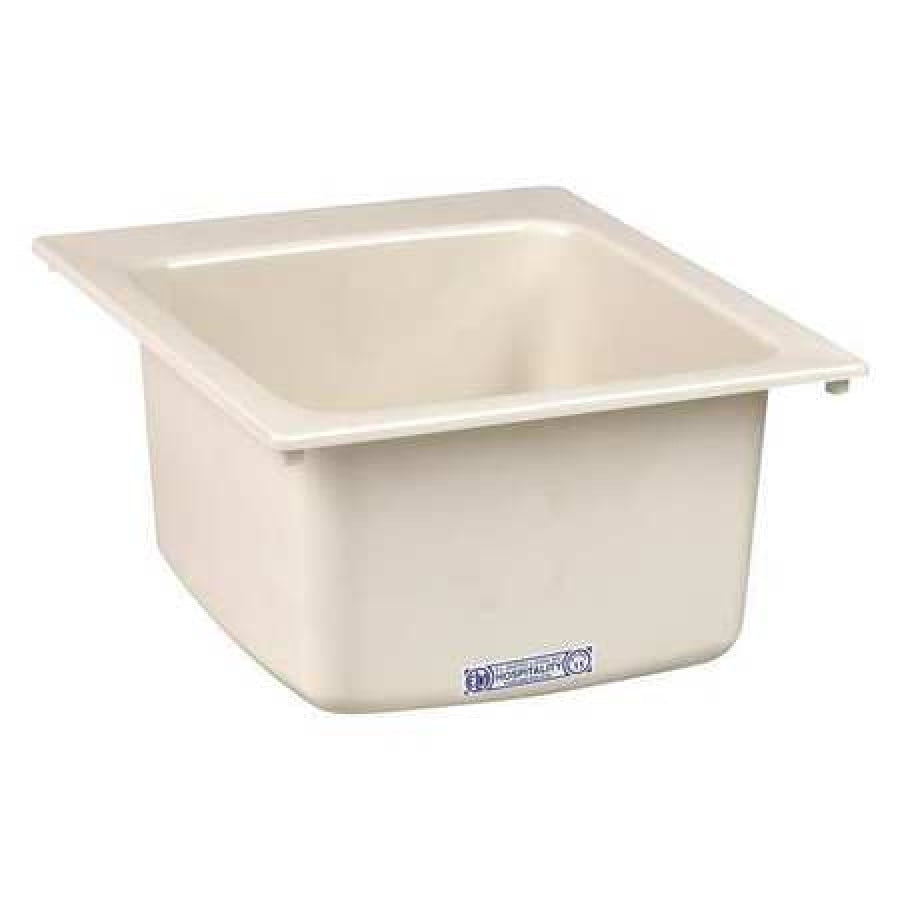 Mustee & Sons 11 17" Drop In Single Basin Fiberglass Utility Sink Off