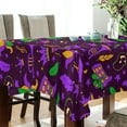 thumbnail image 3 of Mardi Gras Purple Tablecloth Rectangle Colorful Table Cloth Large Square Table Cover for Dining Kitchen Party 60"x120" Decor Gift, 3 of 7
